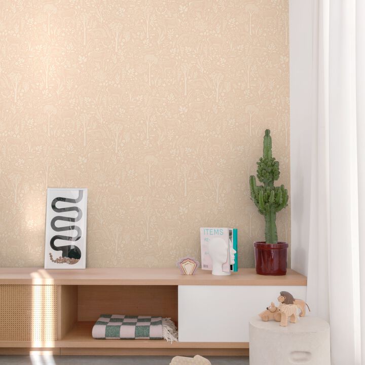 Little Dreamers Trees all-over Pink Wallpaper GDLD3418