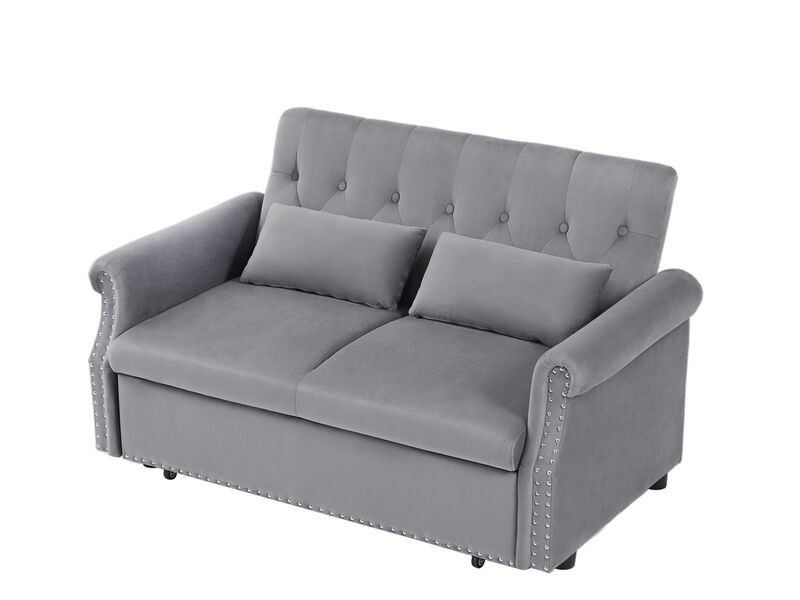 Streamdale Convertible Loveseat Sleeper Sofa with Pillows