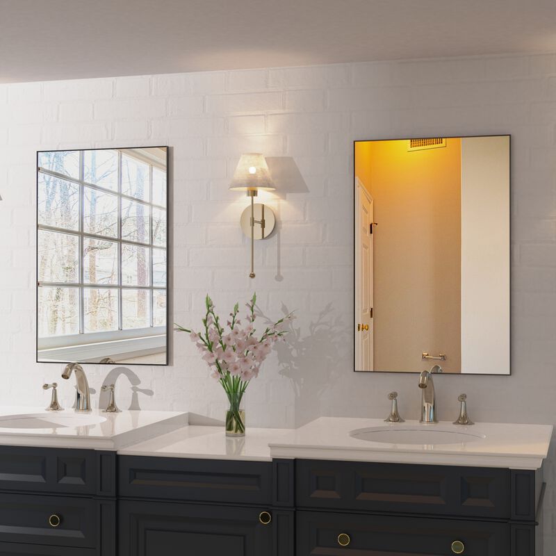 ELEMENT ACE Modern Aluminum Framed Wall Mirror for Versatile Room Decoration and Functional Home Use image number 3