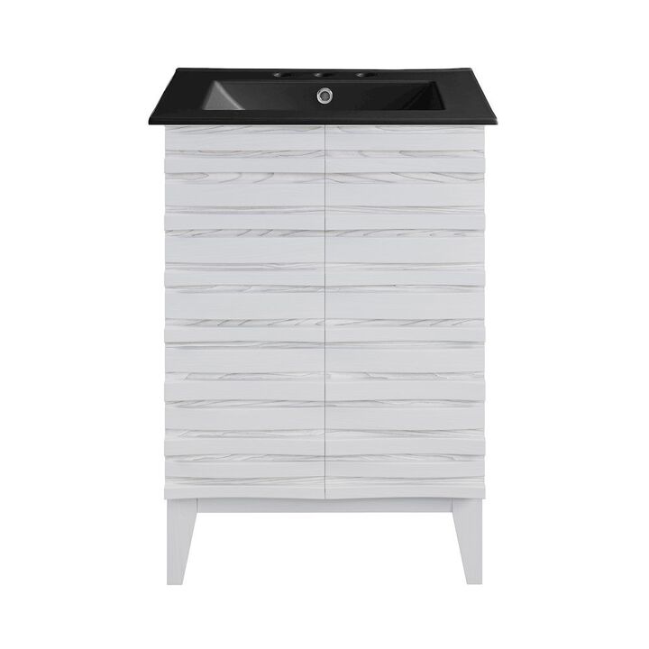 Cascade 24 in. Bathroom Vanity with 3-Hole Ceramic Sink Top