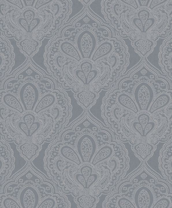 Emporium Mehndi Damask Silver Grey Wallpaper DWP0247-03