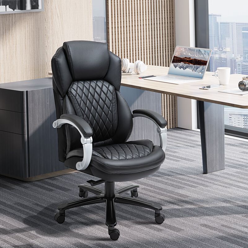 Black Executive Comfort: Big and Tall High-Back Office Chair