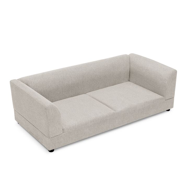 Dog Sofa for Medium Large Dog, Rectangular Design with Backrest, Armrests, Soft Cushion
