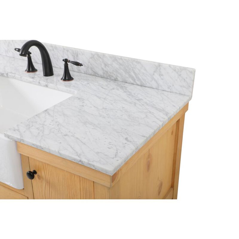 Elegant Kitchen and Bath 48 inch Single bathroom vanity in natural wood with backsplash