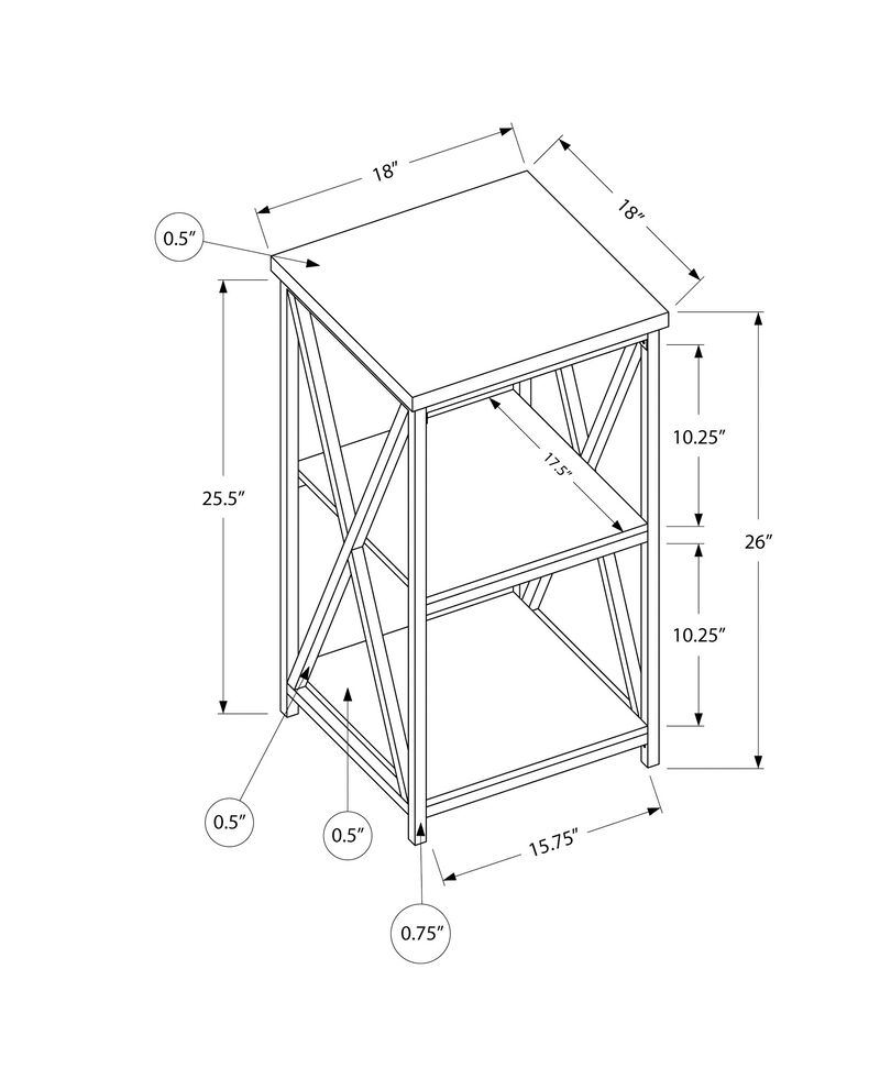 Matte Finish Metal Accent Table &ndash; Rectangular Frame for Stylish Display image number 5