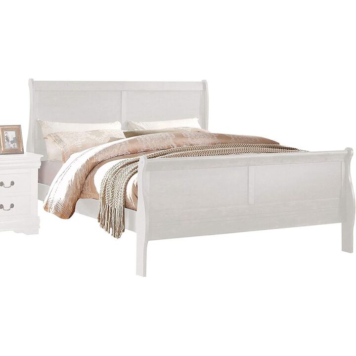 Louis Philippe Eastern King Bed in White