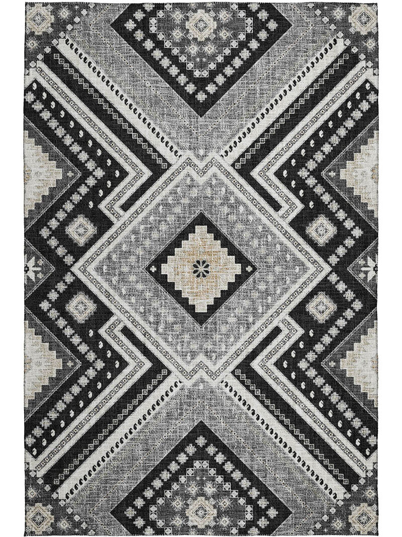 Portico PO5 Black 10' x 14' Rug