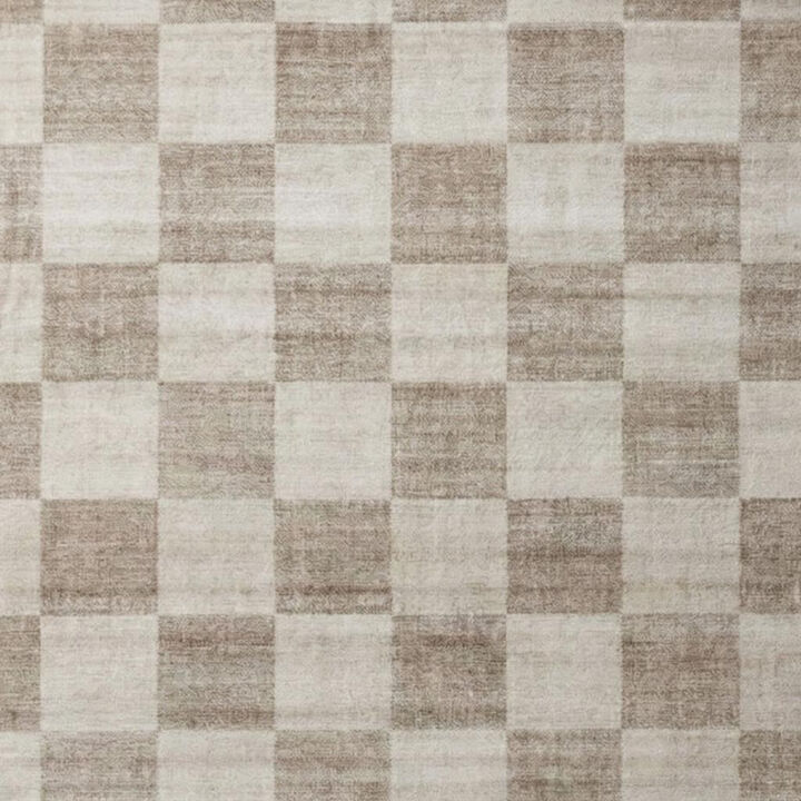 HomeRoots Checkered Area Rug