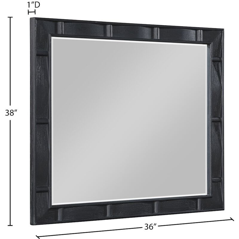 Meridian Furniture Weave Black Mirror