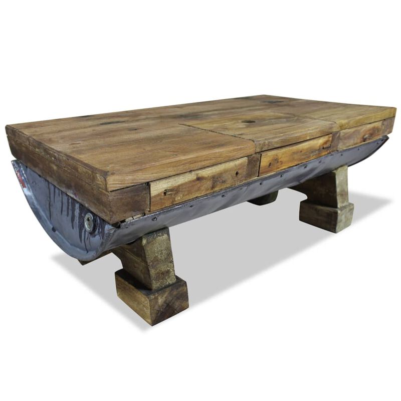 vidaXL Coffee Table Solid Reclaimed Wood 35.4"x19.7"x13.8" image number 0