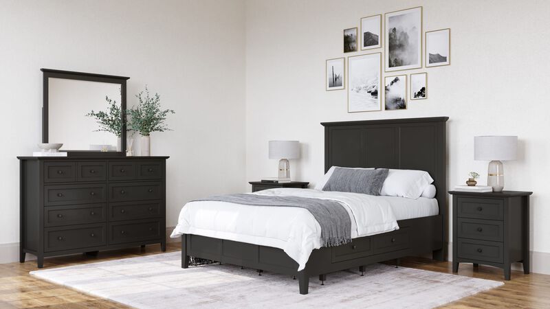 Grace Wall or Dresser Mirror in Raven Black image number 3