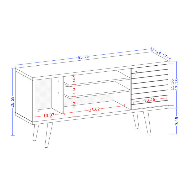 Liberty Medium TV Stand in White and Brown