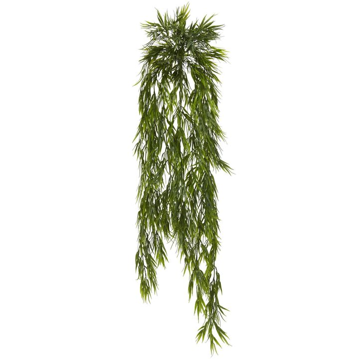 Nearly Natural 43-in Mini Bamboo Hanging Bush (Set of 2)