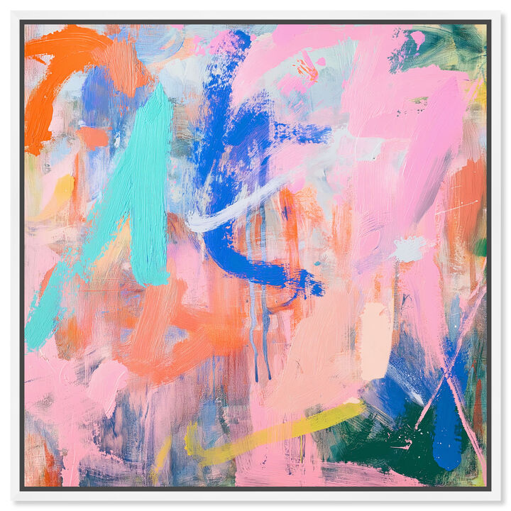 Graffiti Orange II Abstract Canvas Print by Oliver Gal