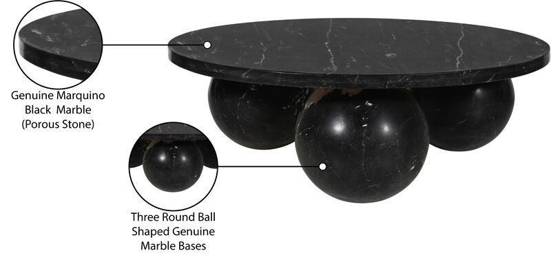 Meridian Furniture Spherical Black Coffee Table image number 7