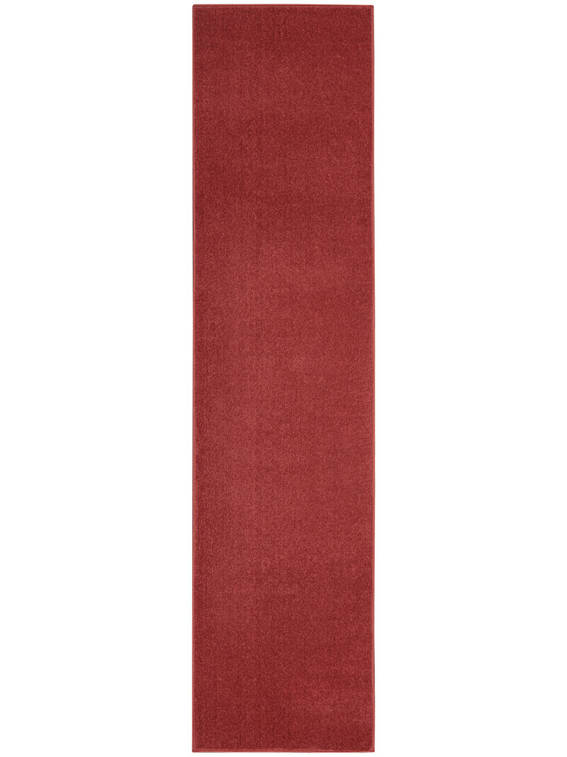 Nourison Essentials NRE01 Brick Red 2'2" x 16' Rug image number 0