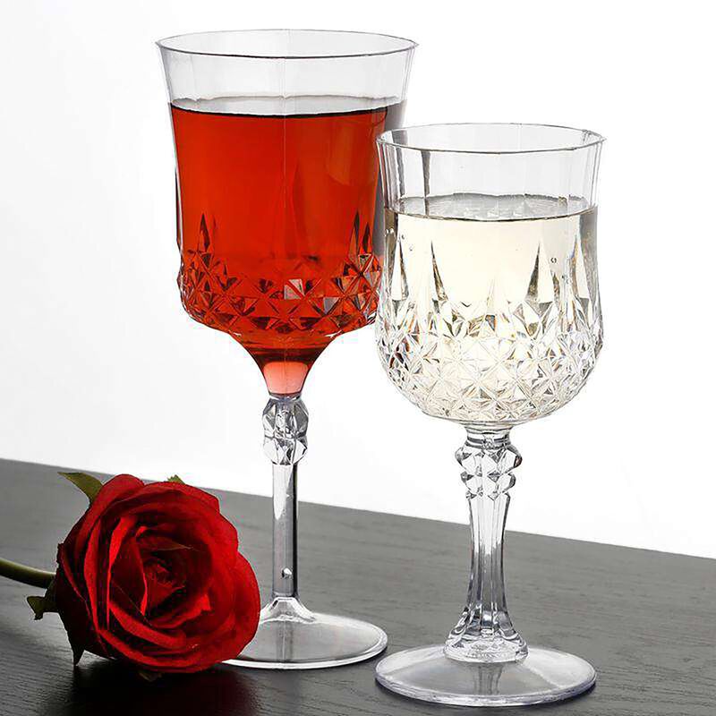 8 oz. Crystal Cut Plastic Wine Glasses (48 Glasses) image number 7