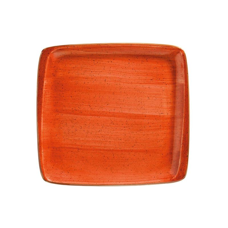 Terracota 8.5" x 8" Square Terracotta Vitrified Plate (Set of 2) image number 1