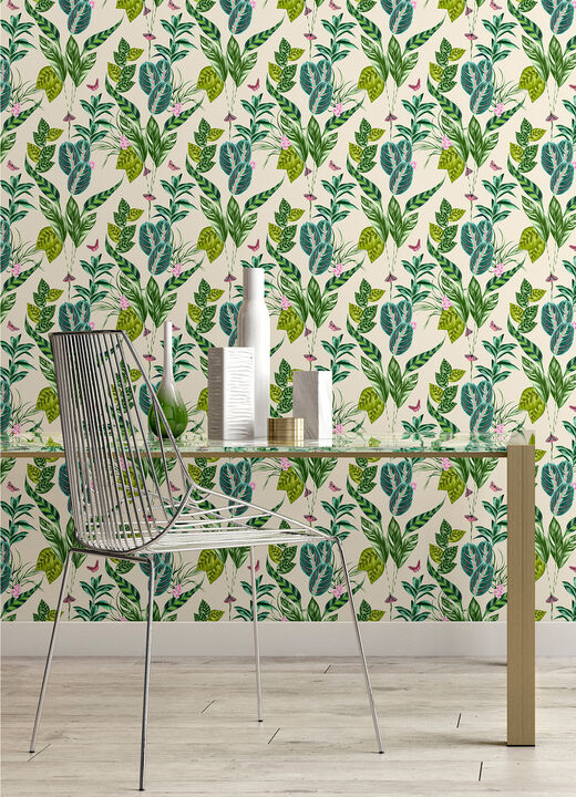 Spirit Green Tropical Foliage Wallpaper