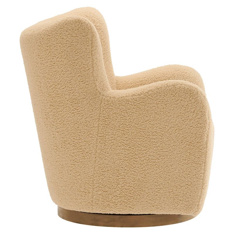 Montrose Wingback Sherpa Swivel Accent Chair image number 3