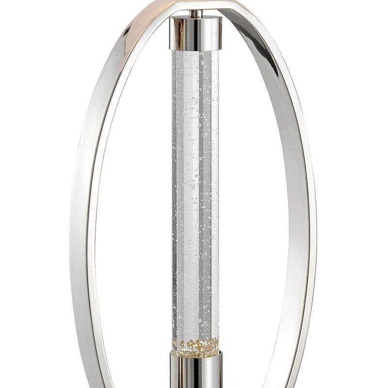 Sparkling Table Lamp Chrome Metal LED Light