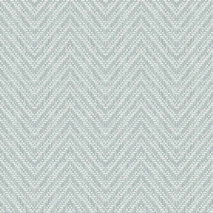 Glynn Sky Blue Chevron Wallpaper (Set of 2)