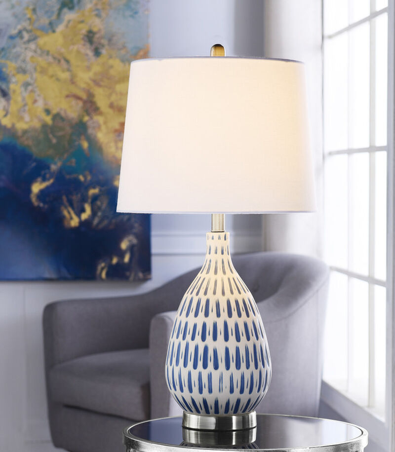 Coastal Raindrop Ceramic Lamp
