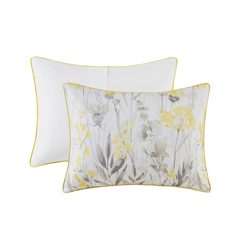 Gracie Mills 5-Piece Cottage Farmhouse Floral Seersucker Comforter Set