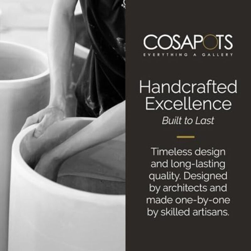 COSAPOTS Reglito Tall Square Planter &ndash; Fiberglass Indoor/Outdoor and Weather-Resistant Large Planter.