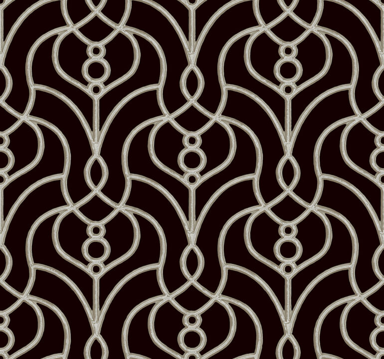 Divine Trellis Black Wallpaper