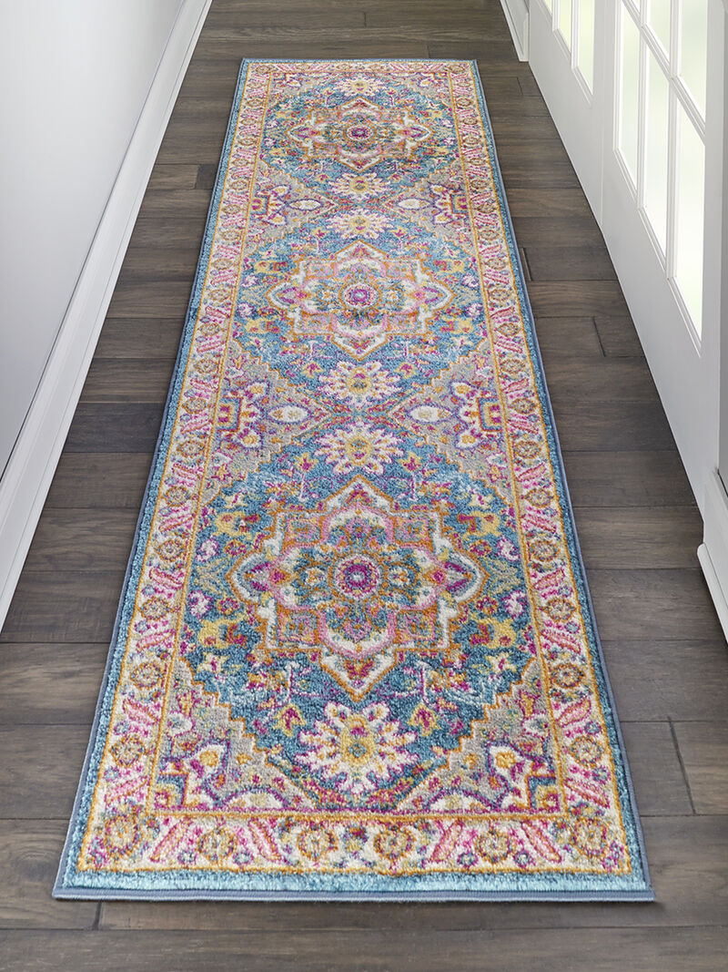 Passion PSN20 Teal/Multicolor 1'10" x 2'10" Rug image number 6