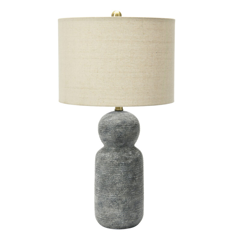 14 Inches Round Stoneware Desk Lamp image number 0