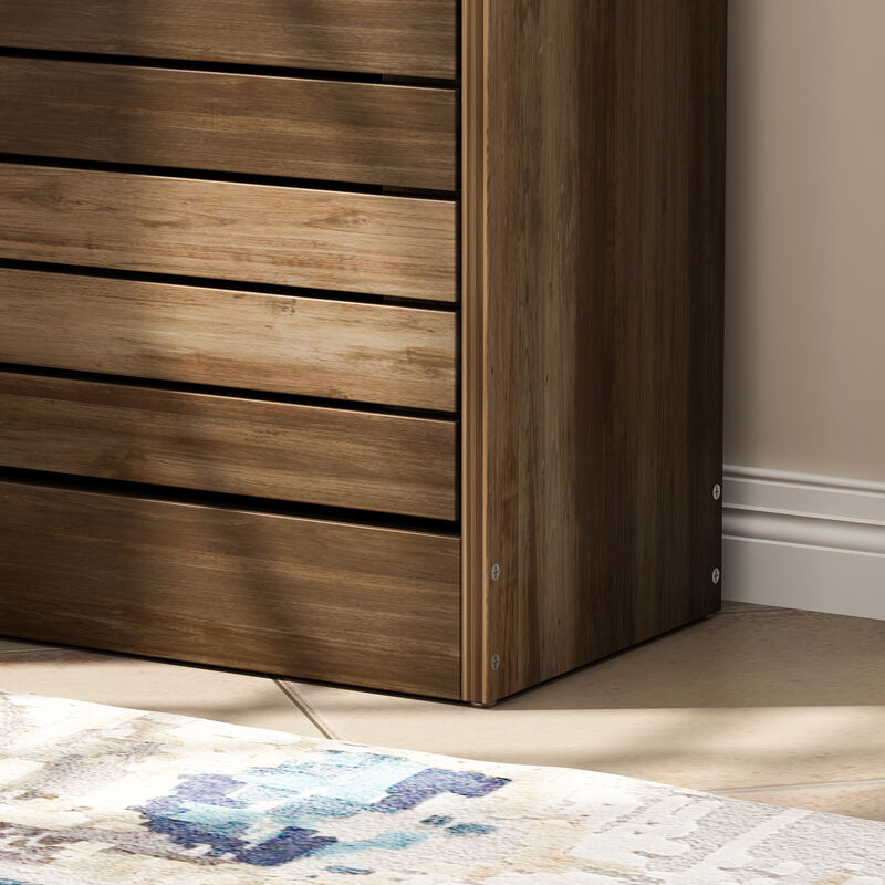 42.3 in. H x 22.4 in. W, Brown Wood Grain Environment-Friendly High-Quality Particle Board Shoe Storage Cabinet