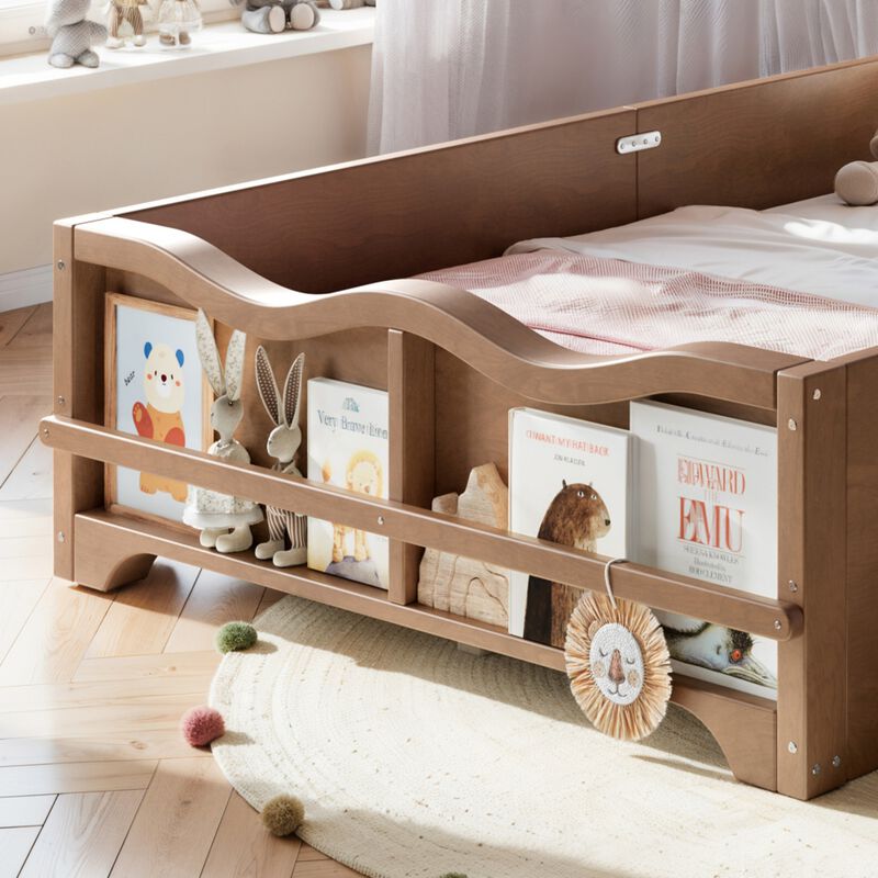 Cugwob Bowknot‑Cutout Kids Low Platform Bed image number 5