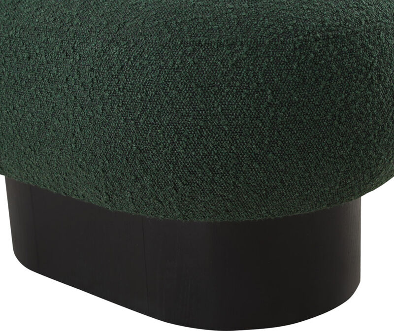 Meridian Furniture Robertson Green Boucle Fabric Bench