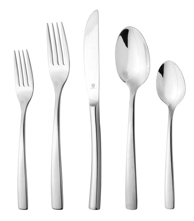 Danialli Sleek Silverware Set, Durable 18/10 Stainless Steel Flatware Set, Dishwasher Safe, Built to Last