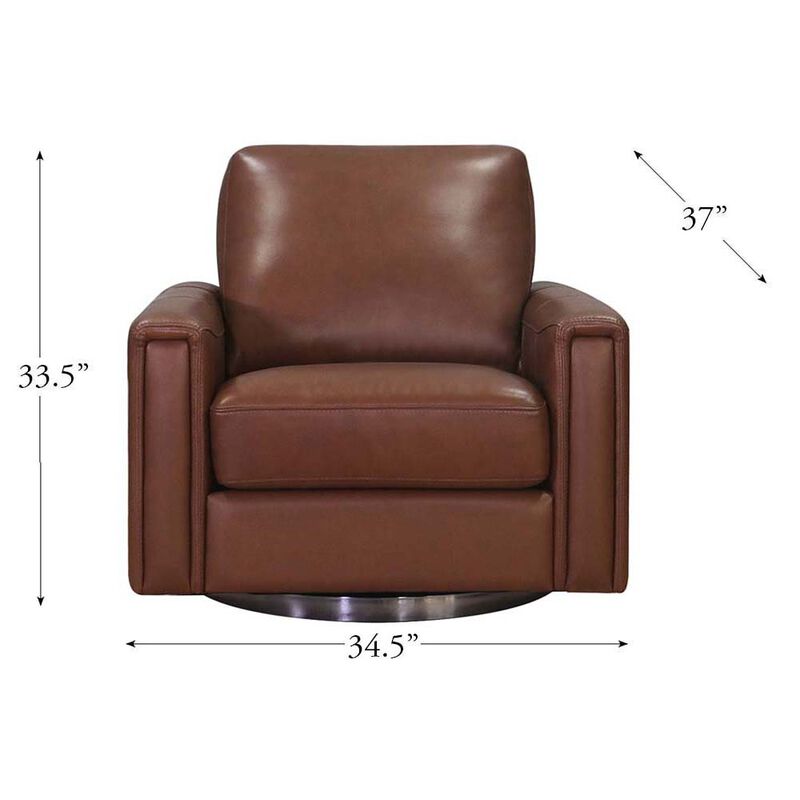 Hayward Swivel Leather Chair