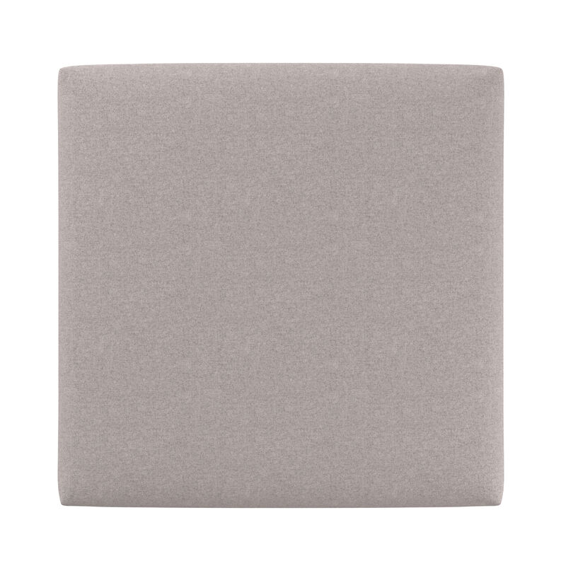 Rebecca 36 inch Wide Contemporary Square Mid&nbsp;Century Coffee Table&nbsp;Storage Ottoman with Lift Up Lid in Cloud Grey Polyester Linen, Assembled image number 4