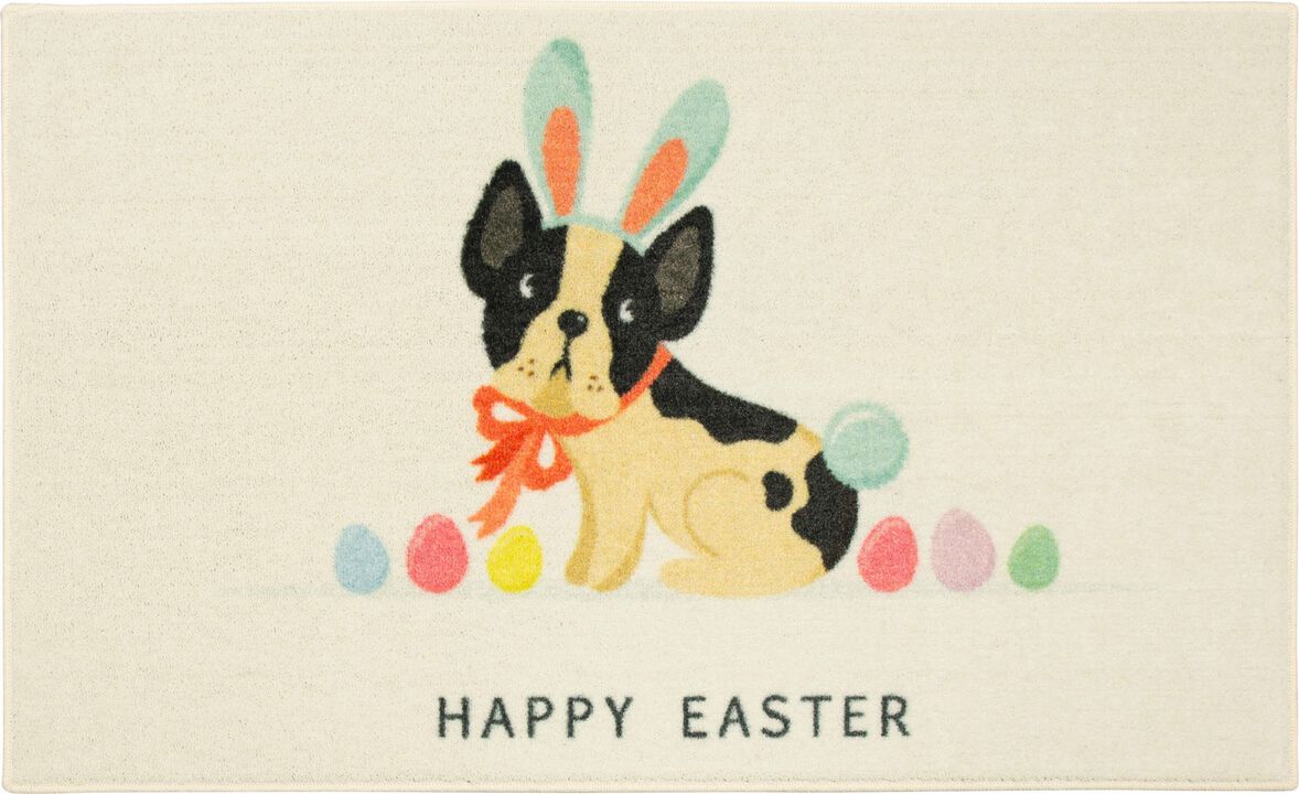 Prismatic Puppy Easter Bath and Kitchen Mat Collection