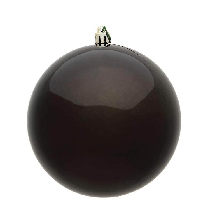 Vickerman 483787-4" Gunmetal Shiny Ball Christmas Tree Ornament (6 pack) (N591084DSV)