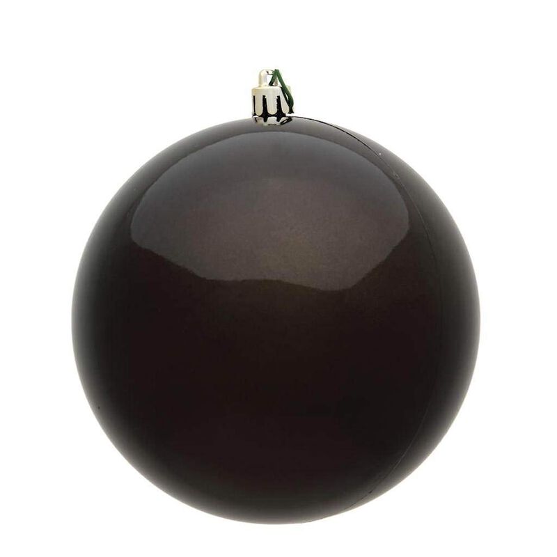 Vickerman 483787-4" Gunmetal Shiny Ball Christmas Tree Ornament (6 pack) (N591084DSV) image number 0