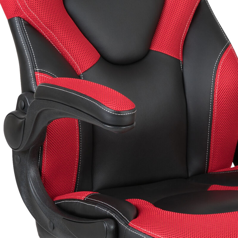 X10 Gaming Chair Racing Office Ergonomic Computer PC Adjustable Swivel Chair with Flip-up Arms, / LeatherSoft image number 6