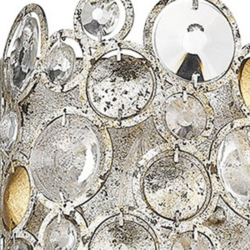 Hivvago Vitozzi 3-Light Antique Silver Leaf Sconce