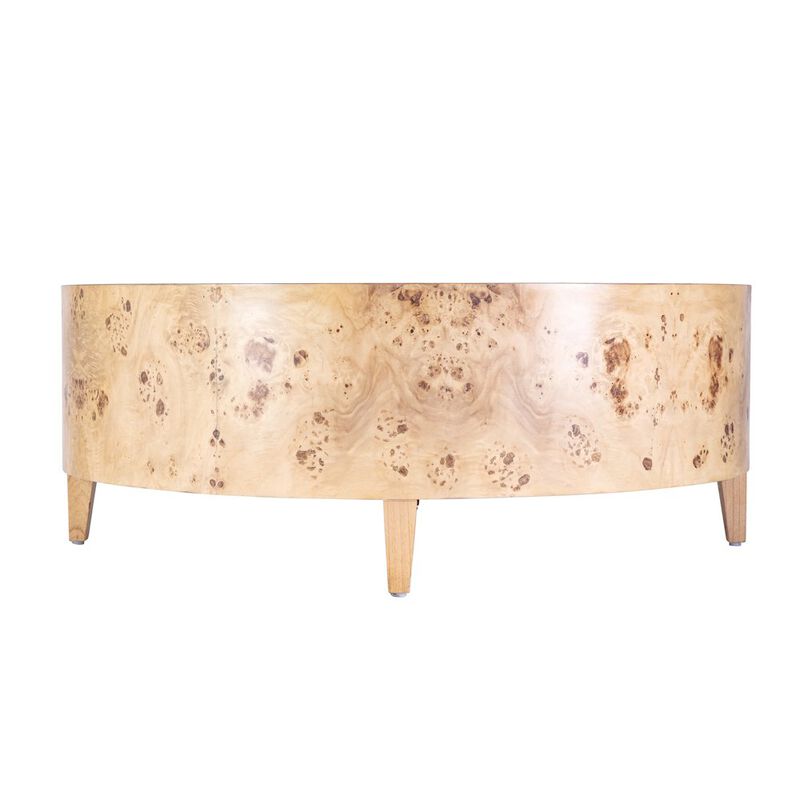 Butler Specialty Billie Round Burl Coffee Table, Brown