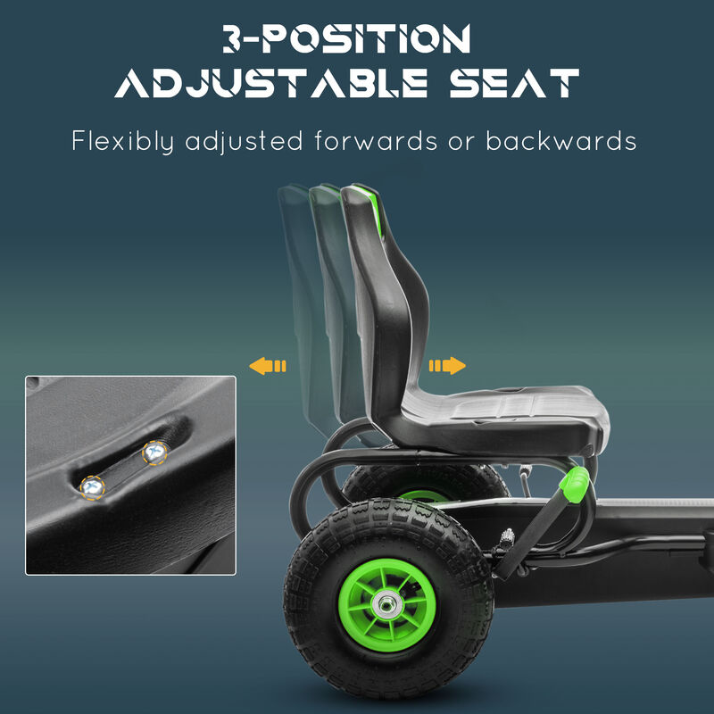 BreeBe Ergonomic Pedal Go Kart Kids Ride-on Toy with Tough, Wear-Resistant Tread image number 3