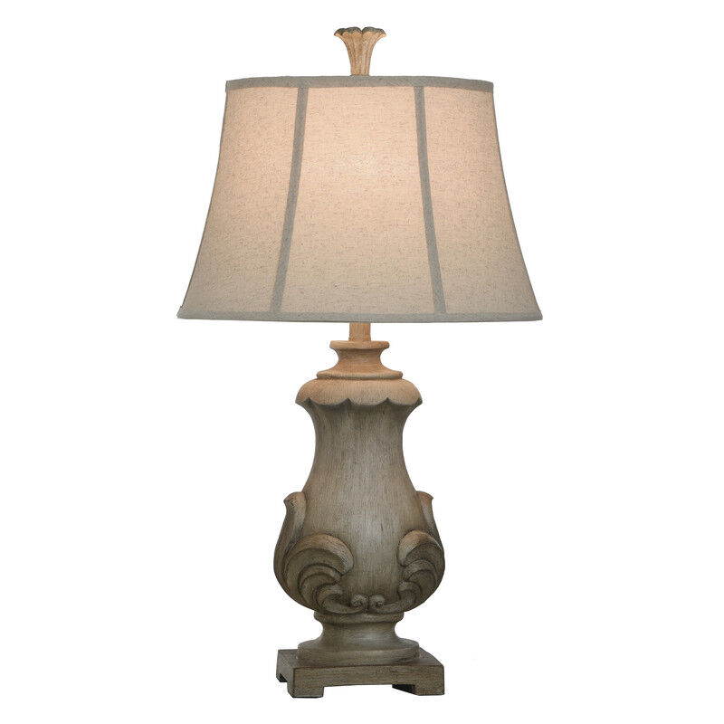 Weathered Scroll Table Lamp