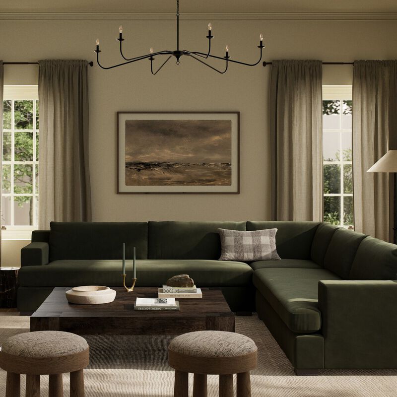 Crispin Surrey Olive 3 Piece Sectional image number 1