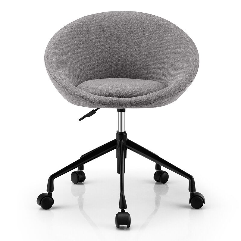 Adjustable Swivel Accent Chair Vanity Chair with Round Back