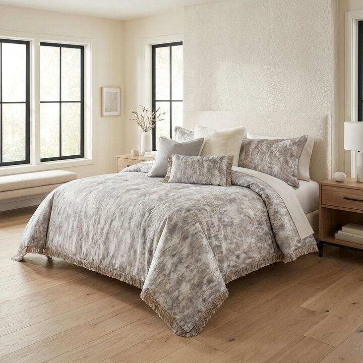 Michael Amini Odessa 6-Piece Queen Comforter Set - Mist