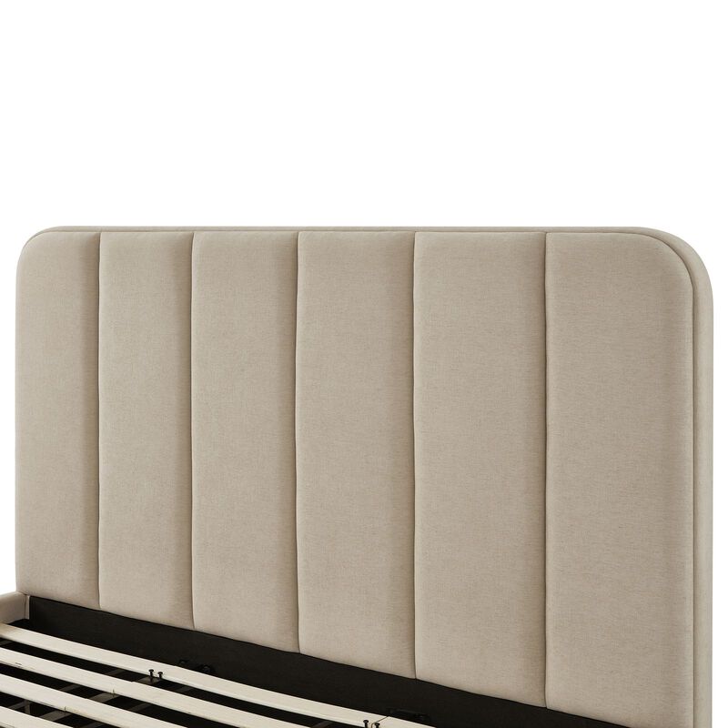 Parker Cream Chenille King Bed image number 3